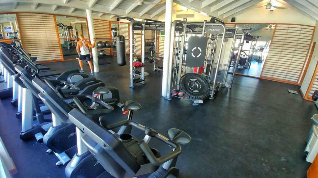 The gym at Grand SIrenis Resort Punta Cana