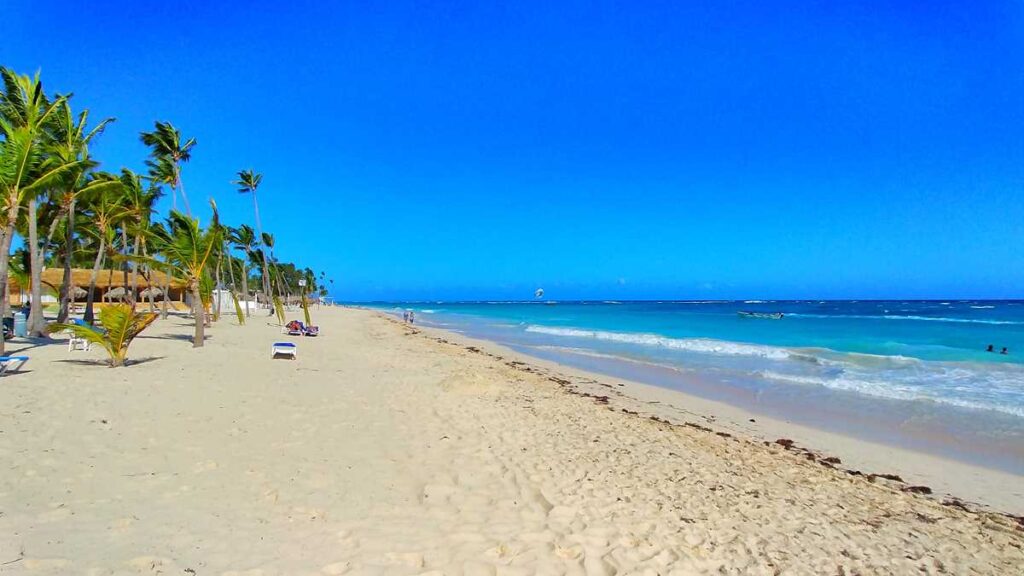 The beach at RIU Palace Punta Cana, part of Playa Arena Gorda