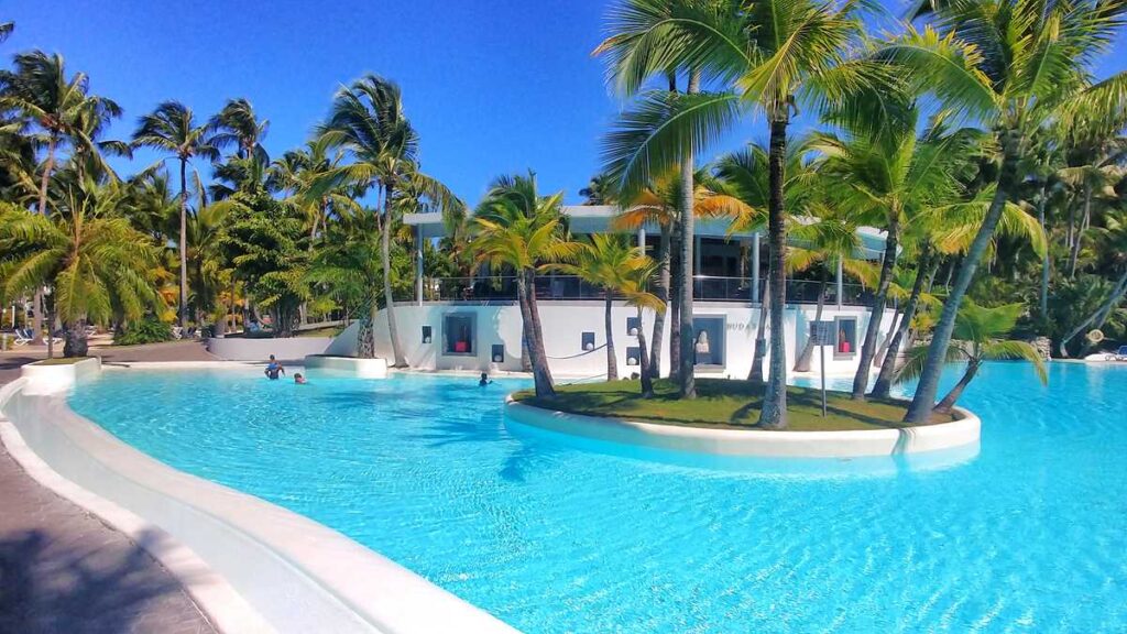 Pool at RIU Naiboa, the lowest tier of all RIU all-inclusive resorts in Punta Cana