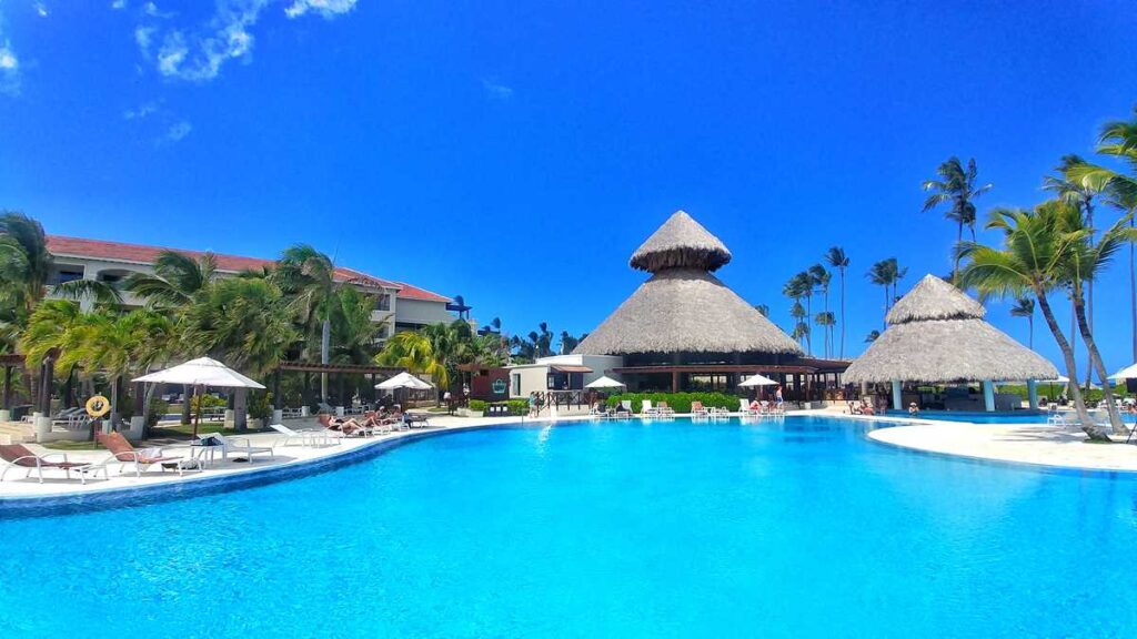 The main pool at adults-only all-inclusive resort Secrets Royal Beach