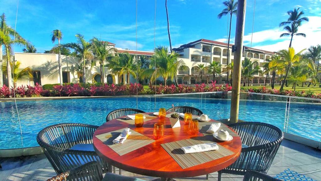 View from the buffet at Secrets Royal Beach in Punta Cana