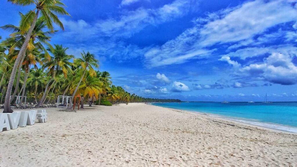 Beautiful Isla Saona beach in the Dominican Republic