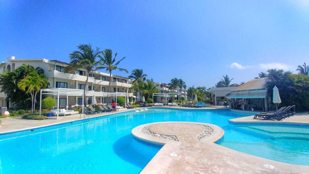 The main pool at Catalonia Royal Bavaro, a Punta Cana adults-only hotel