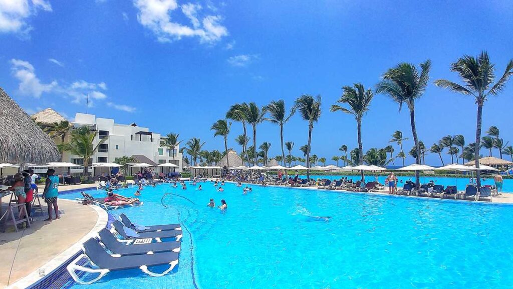 One of the main pools at Hard Rock Resort Punta Cana