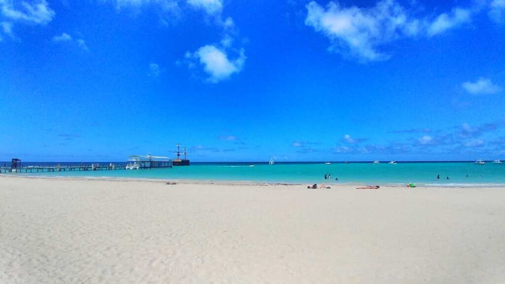 The beautiful beach of Corales at Bavaro Beach, one of the best beaches in Punta Cana