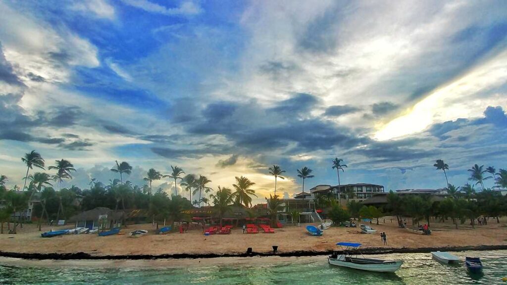 The coastline in Punta Cana with its beautiful beaches