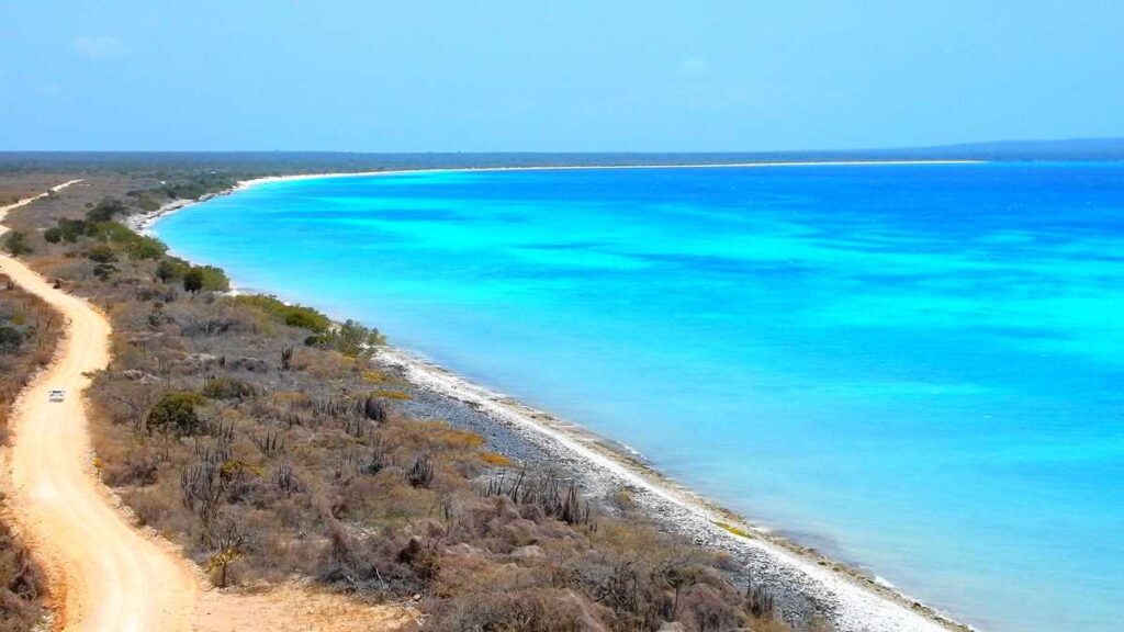 The beautiful beach of Bahia de las Aguilas in the Southwest of the Dominican Republic