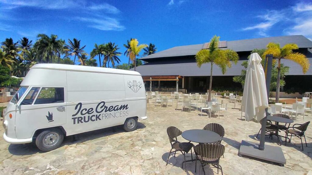 One of the food trucks at Grand Bavaro Princess in Punta Cana