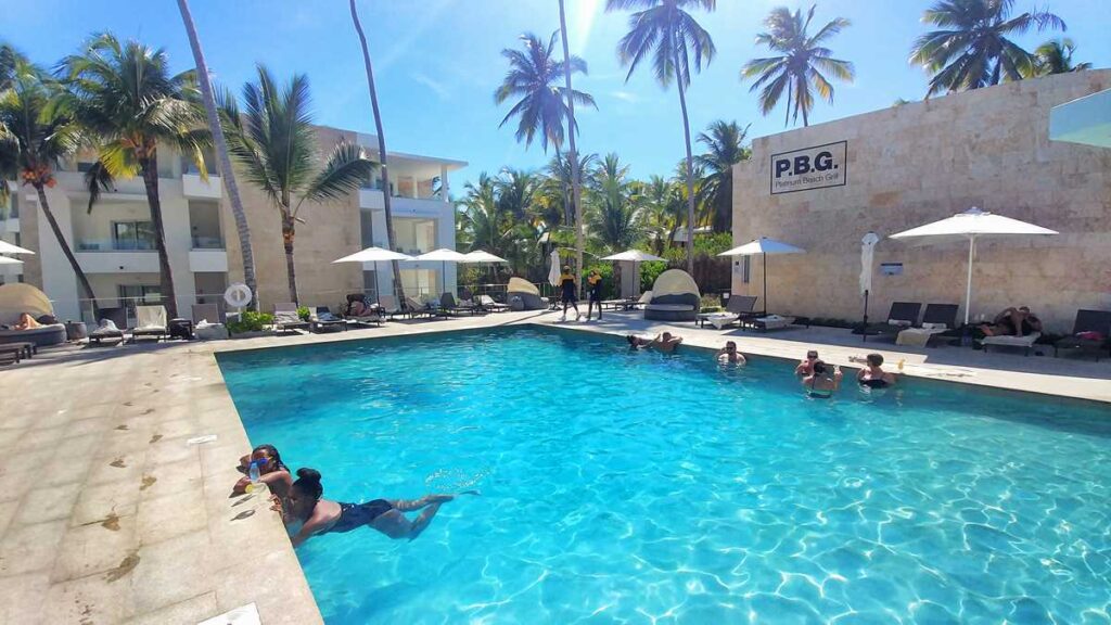 The pool at the Platinum Club section of Grand Bavaro Princess