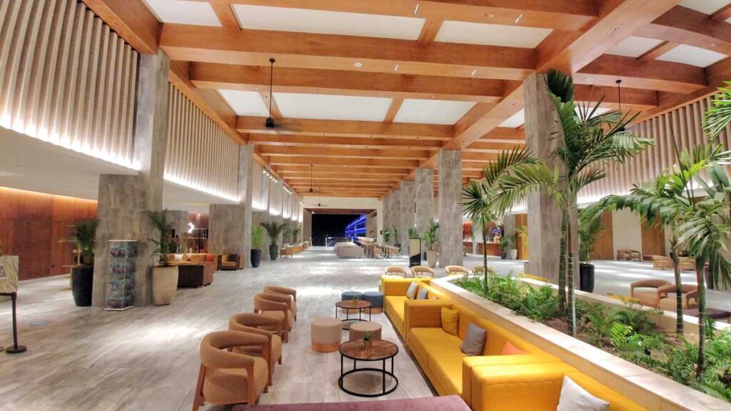 Gorgeous lobby at Serenade, a recently opened Punta Cana all-inclusive resort