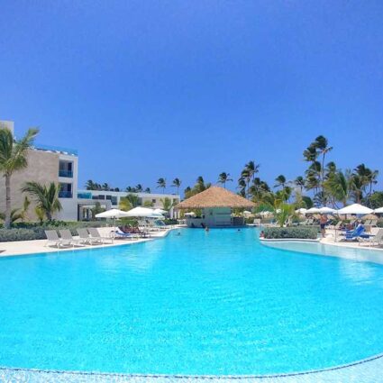 The lower pool at Serenade Hotel Punta Cana