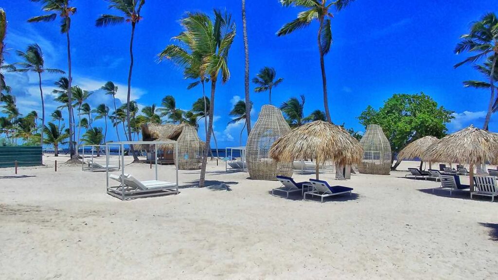 The Preferred Club section of the beach at Serenade Punta Cana