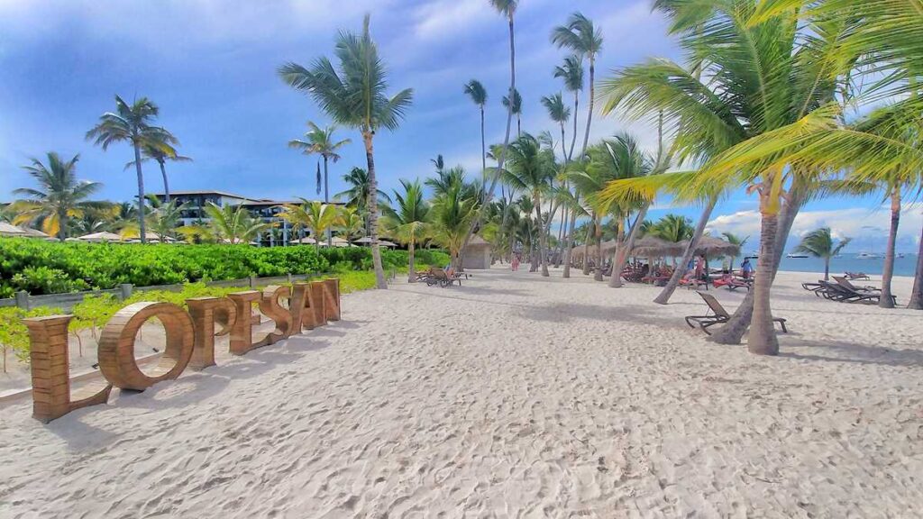 The wonderful beach of Lopesan Costa Bavaro in Punta Cana