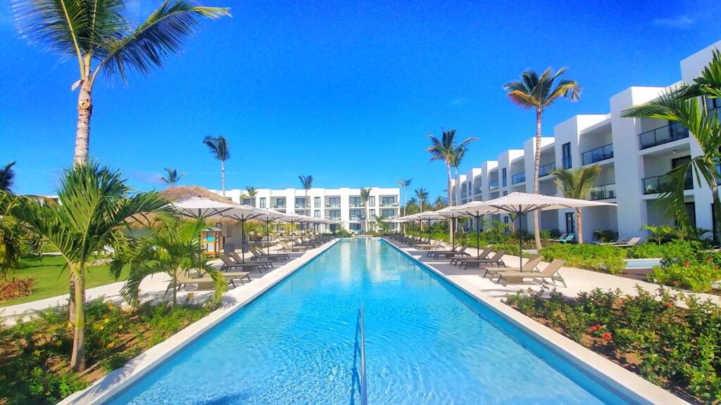 Quiet pool area at Finest Resort Punta Cana