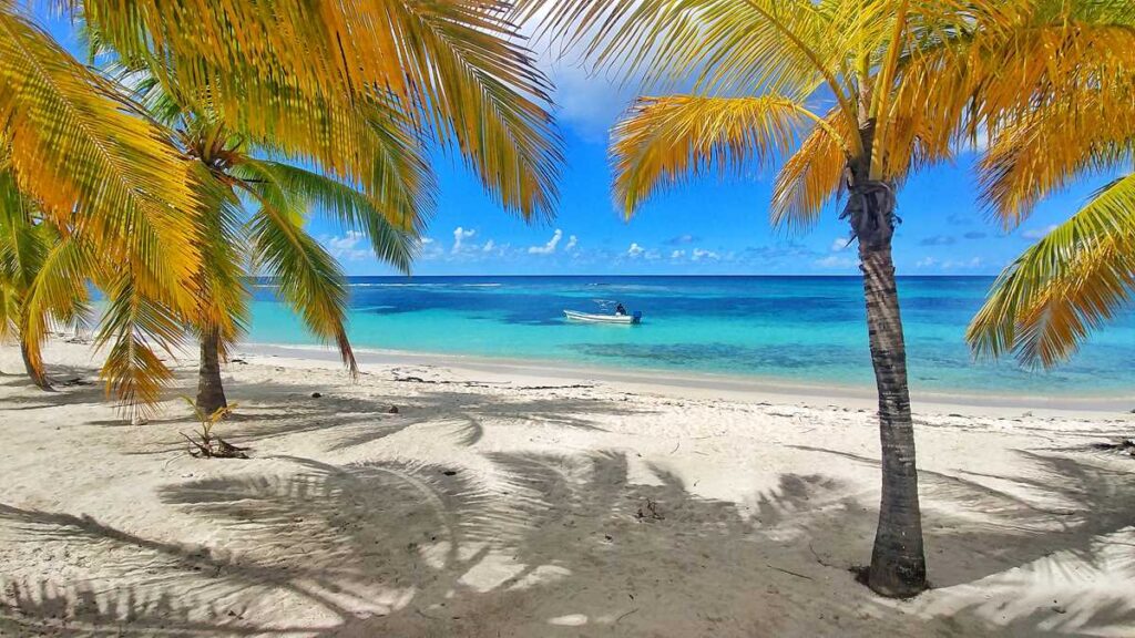 The beautiful and remote village of Mano Juan at Isla Saona in the Dominican Republic