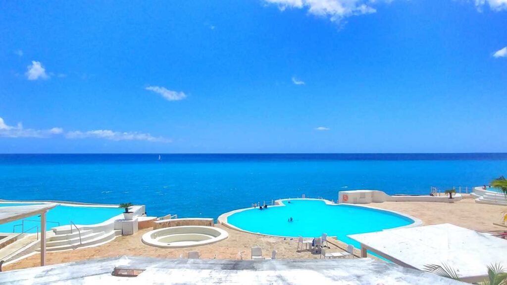 The infinity pools with spectacular views at whala Bayahibe all-inclusive resort