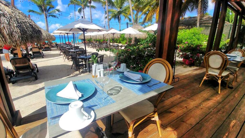 Preferred Club beach restaurant at Dreams La Romana Resort & Spa