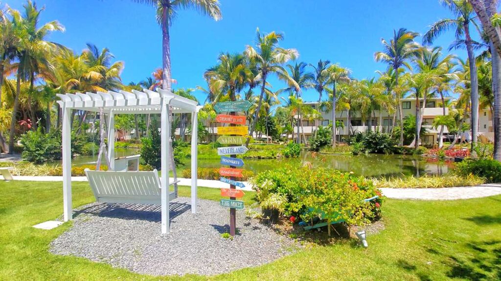 The main plaza at Catalonia Bavaro Beach Golf Resort & Spa