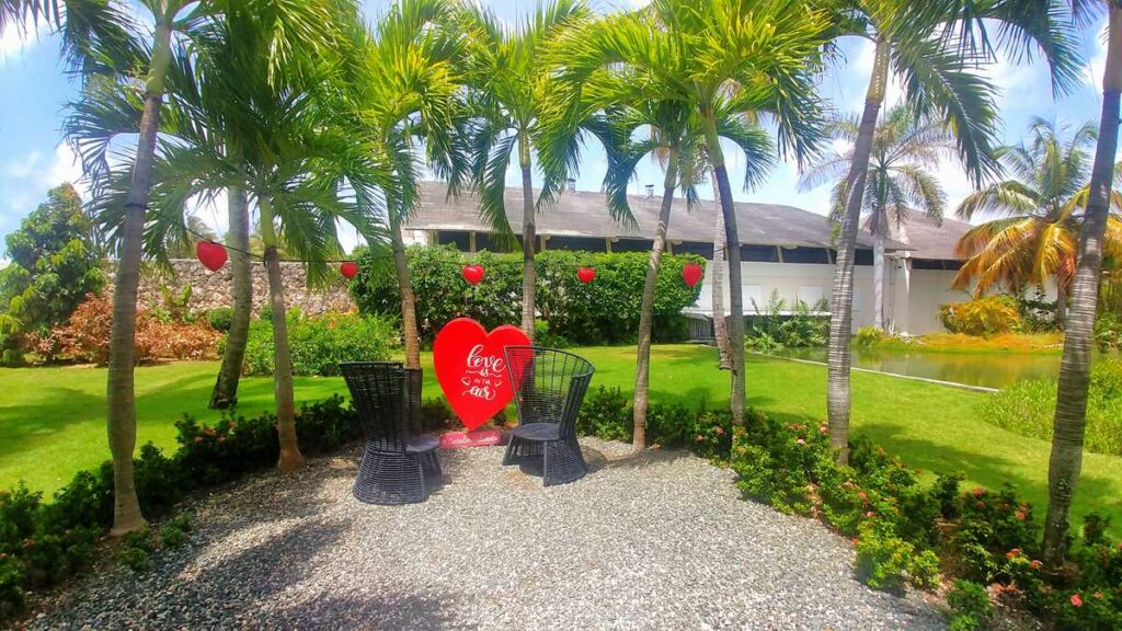 The main plaza at Catalonia Bavaro Beach Golf Resort & Spa