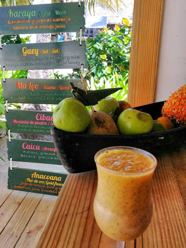 Delicious fresh juices at Catalonia Resort Punta Cana