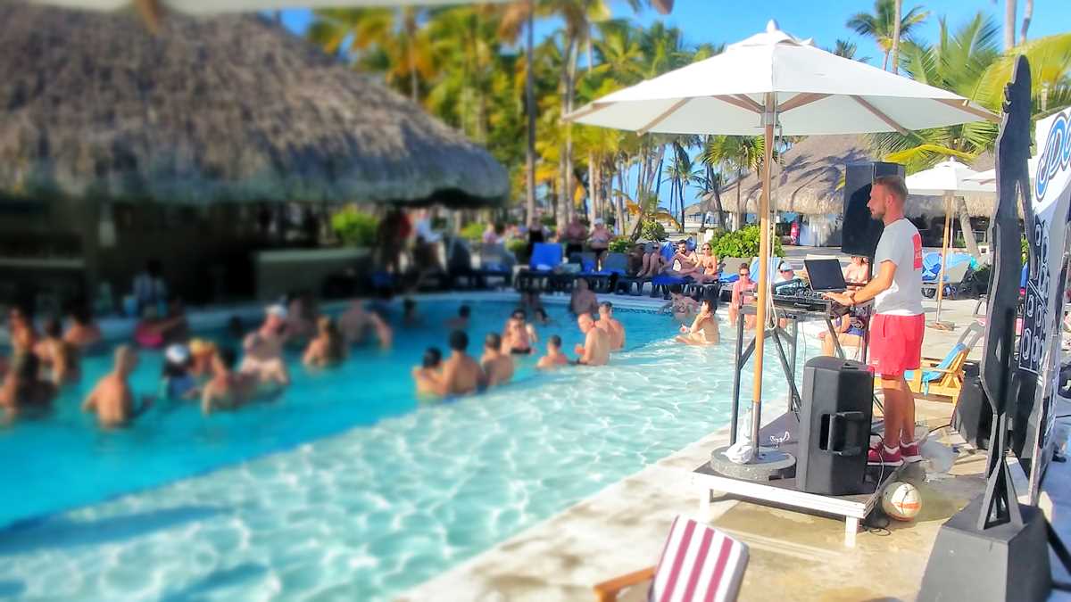 Pool party at Catalonia Bavaro Beach in Punta Cana