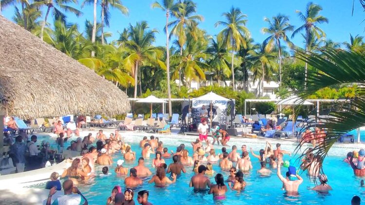 Pool party at Catalonia Bavaro Beach in Punta Cana