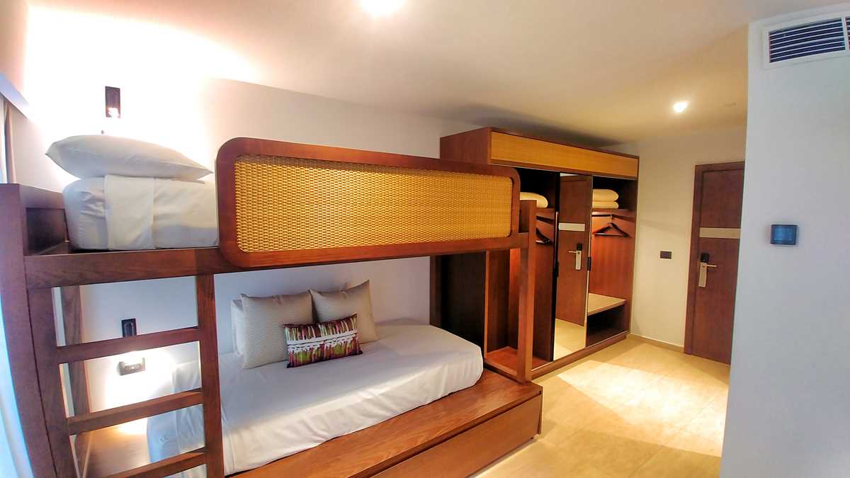 The modern family rooms at Tropical Deluxe Princess All Inclusive in Punta Cana