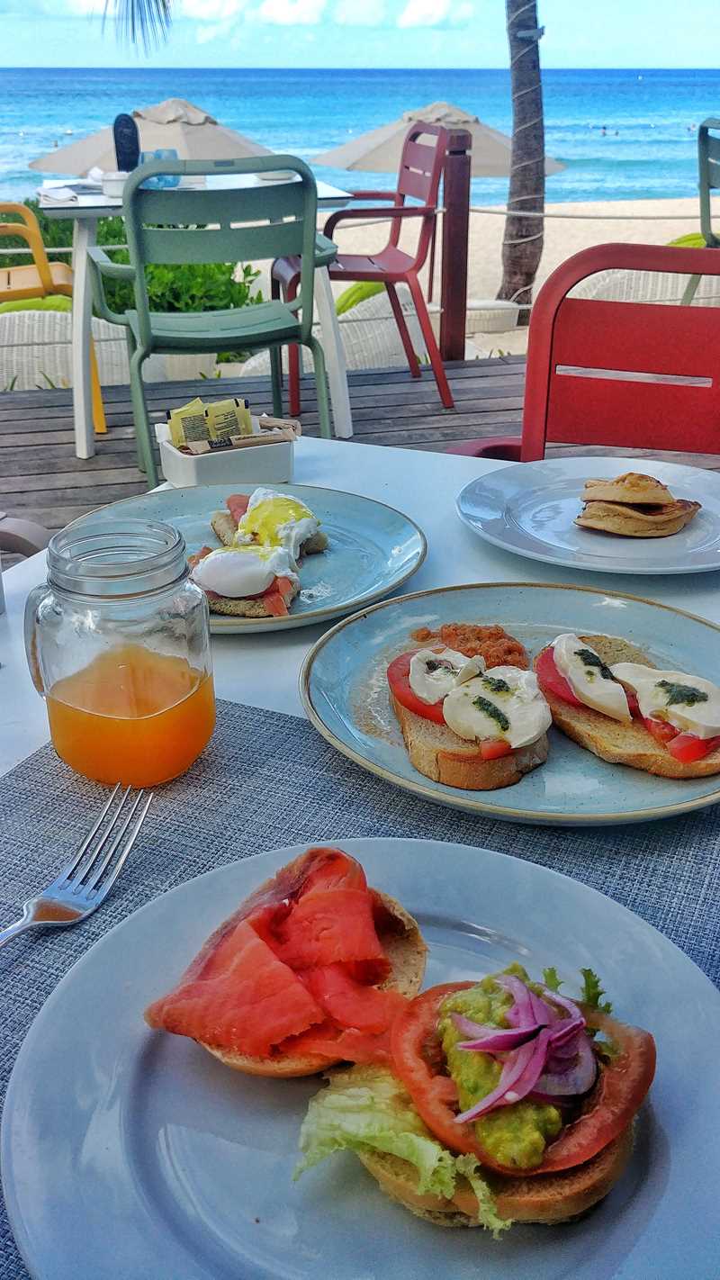 The wonderful Tapas oceanfront restaurant at Catalonia Bayahibe with view of Dominicus Beach