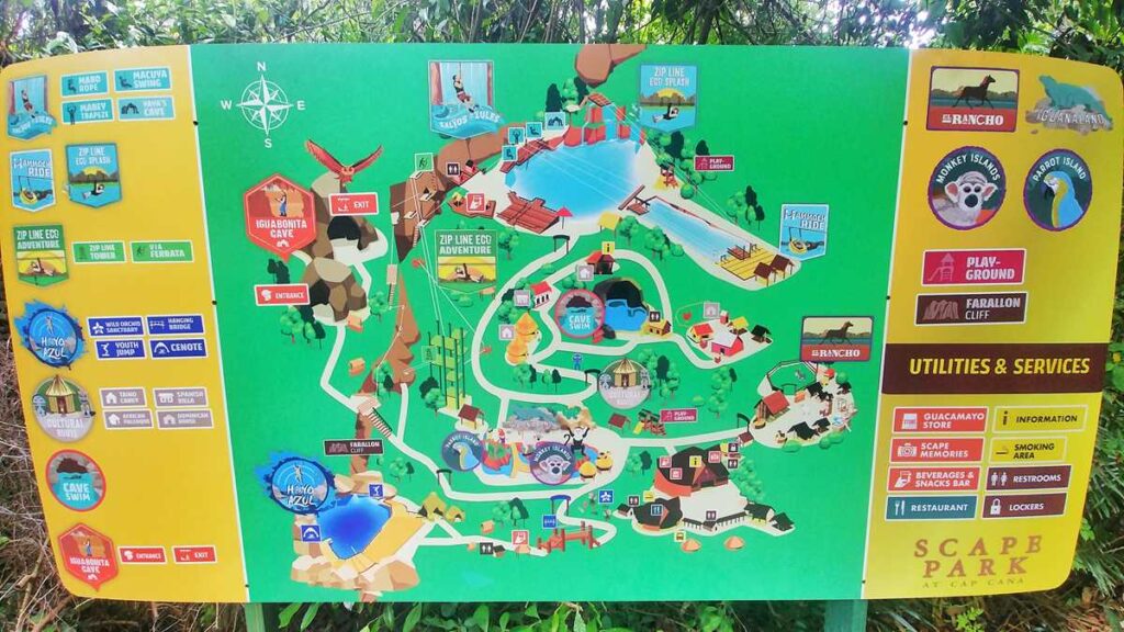 The Scape Park Punta Cana map