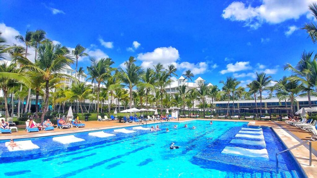 The pools at Riu Palace Macao, an adults-only resort in Punta Cana