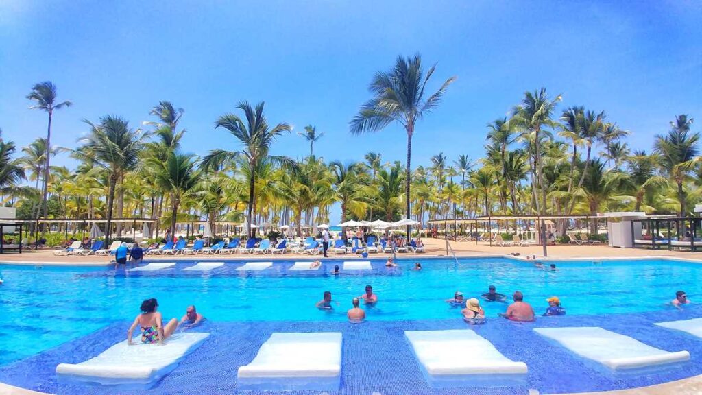 The pools at Riu Palace Macao, an adults-only resort in Punta Cana