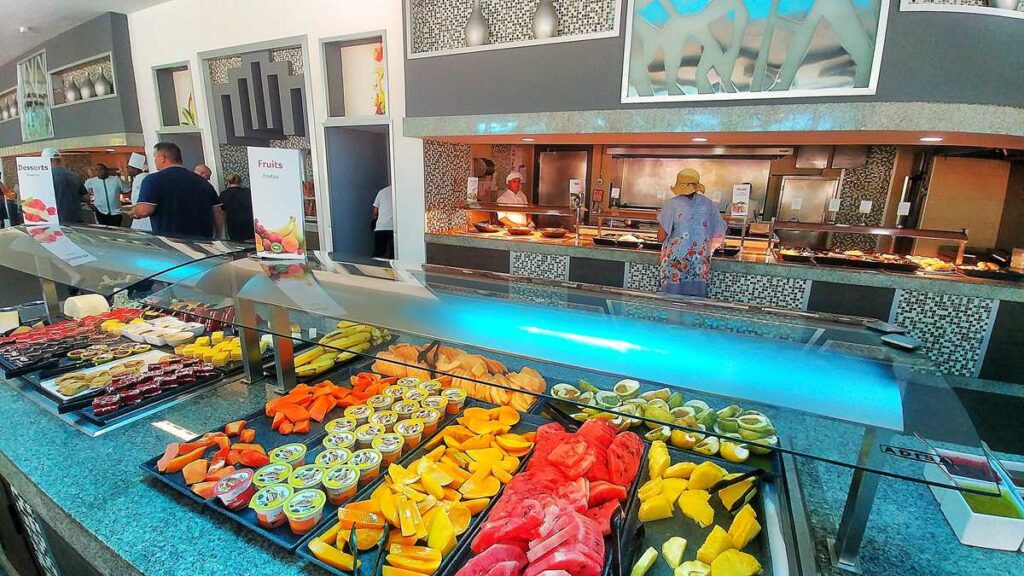 The lunch buffet at Riu Palace Macao, an adults-only resort in Punta Cana