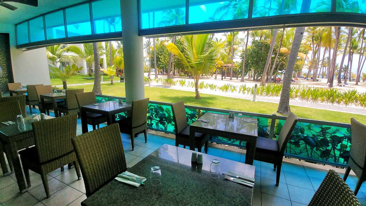 The open-air lunch restaurant at Riu Palace Macao in Punta Cana