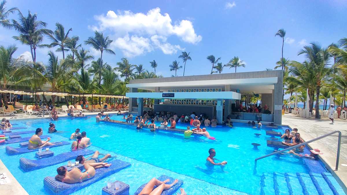 A standard room at Riu Bambu, an all-inclusive resort in Punta Cana