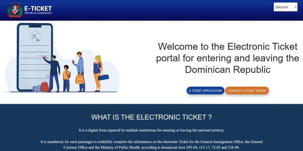 The Dominican Republic e-ticket portal with its online immigration form for Punta Cana and beyond