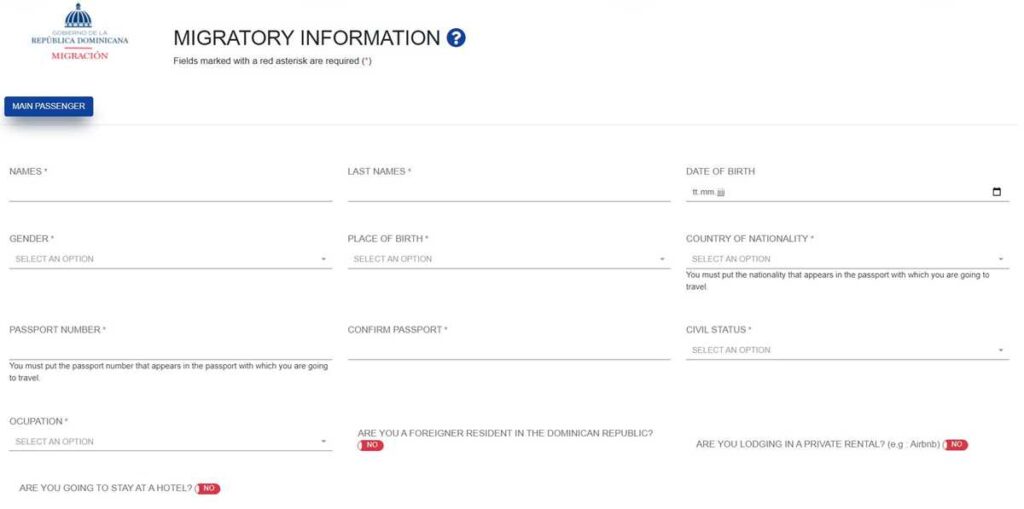 The Dominican Republic e-ticket portal with its online immigration form for Punta Cana and beyond