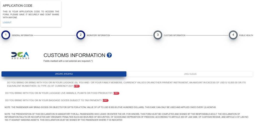 travel authorization form punta cana