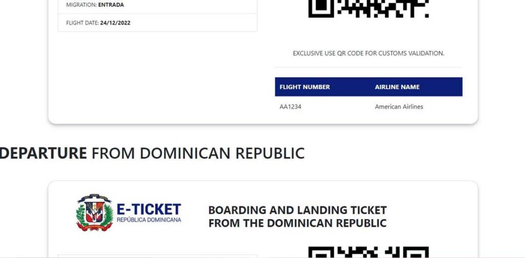 The Dominican Republic e-ticket portal with its online immigration form for Punta Cana and beyond