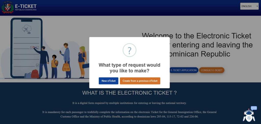 How to fill out the e-ticket for your Punta Cana vacation - Step 2