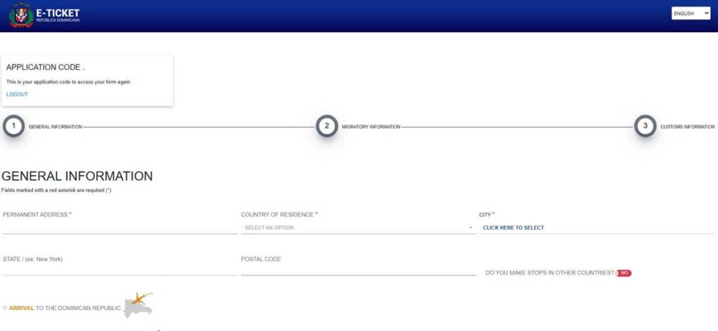 How to fill out the e-ticket for your Punta Cana vacation - Step 4