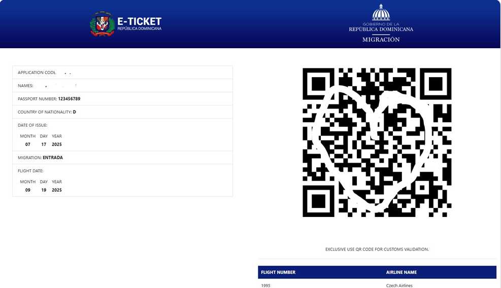 How to fill out the e-ticket for your Punta Cana vacation - Step 8